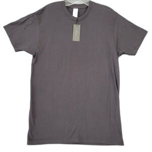 Bayside Black Solid Classic Short Sleeve Jersey Crew Neck NEW Women Shirt Size M